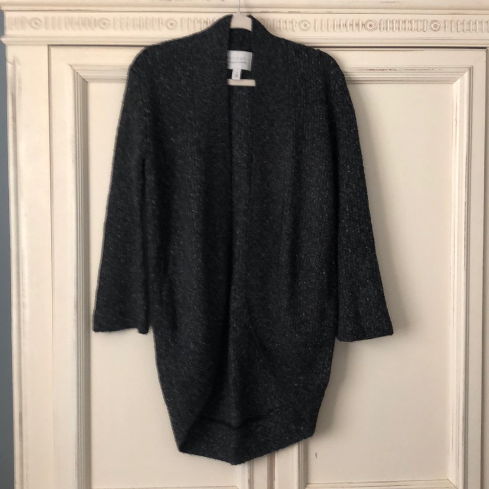 Hinge Open Front Oversized Bell Sleeve Cardigan